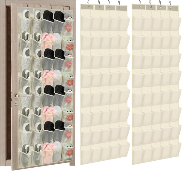 Windyun 2 Pack 40 Over the Door Shoe Organizers Large Mesh Pocket