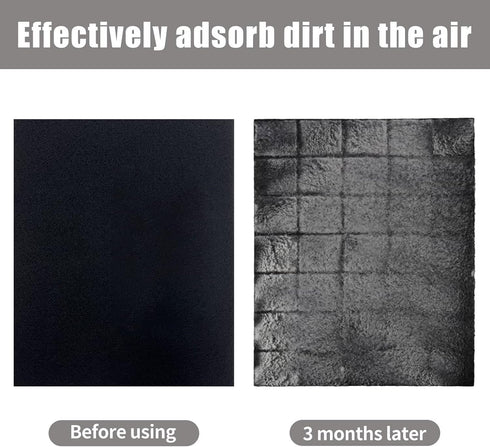 Activated Charcoal Hepa AC Vent Filter Replacement - Carbon Fabric Filter 16" x 48" x 0.12"