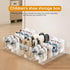 Adando Closet (4 Pack) Kids Shoe Organizer Stackable: Clear Acrylic Baby Shoe Rack with Dividers - Storage for Toddlers