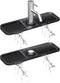 Luxury Lineup Silicone Sink Splash Guard, Black 5° Sloped, Draining Mat for Kitchen Sink, Faucet Mat