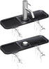 Luxury Lineup Silicone Sink Splash Guard, Black 5° Sloped, Draining Mat for Kitchen Sink, Faucet Mat