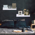 8 Packs 14 Inch Blulu Acrylic Floating Shelf Wall Mounted Invisible Acrylic Shelf Ledge Floating Bookshelf for Living