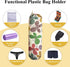 Wall Mount Plastic Bag Holder, Heavy Duty Grocery Bag Organizer Dispenser for Home Kitchen (Multicolor Butterfly)