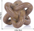 DOVDOV Wood-Toned Knot Sculpture, Triple-Knot Statue, Wood-Toned Home Decor, Ideal for accenting Rustic-Style Coffee