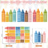6 JarThenaAMCS Boho Crayon Window Clings Colorful Crayon Print Window Stickers Double Sided Glass Decals for Back