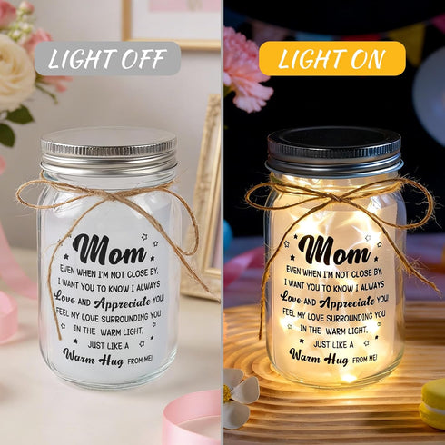 Sentimental Gifts for Mom, Mason Jar Night Light, Birthday Mothers Day Christmas Gifts for Mom from Daughter, Son