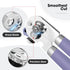 Manual Can Opener with Magnet, Handheld Can Opener with Sharp Blade and Effort-Saving Knob, Purple Color