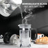 French Press Coffee Maker, 34oz 304 Stainless Steel with 2 Filters, Heat Resistant Borosilicate Glass, BPA Free