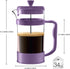 Utopia Kitchen French Press Espresso Tea and coffee Maker with Triple Filters 34 Ounce, 1000 milliliters Stainless Steel Plunger and Heat Resistant Borosilicate Glass - Plum by Utopia Kitchen