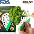 Herb Stripper Cutter Scissors, Stainless Steel Leaf Remover Tool with Protective Holder