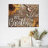 Sunator Just Breathe Canvas Wall Art, Beautiful Sunflower and Medical Stethoscope Inspirational Picture
