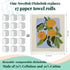 LARTSFRO 4 Pack Swedish Dishcloths for Kitchen, Papaya Reusable Paper Towels Washable, Oranges Peach Lemon Colorful