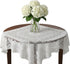 Yuomeaz 35 35 Inch White Lace Table Cloth, x Square Lace Tablecloth, Vintage Embroidered Style Crochet Tablecloths