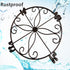 2 Pack 12" Plant Stands, Heavy Duty Rustproof Metal Plant Holders for Indoor and Outdoor Use, Wrought Iron Round Flower