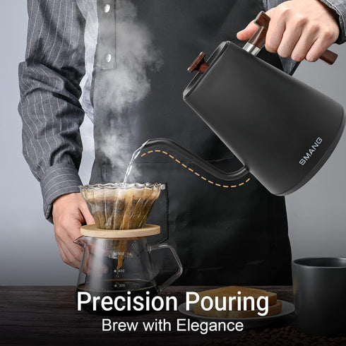 1 304 1L Electric Kettles, Gooseneck Electric Kettle, Temperature Control, for Pour Over Coffee and Tea, Stainless