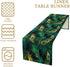 13x36 inches Peacock Table Runner Green Feathers Pattern Table Runner Table Cloth Decoration Dresser Garden Farmhouse