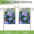 Welcome Spring Floral Flowers Garden Flag, Double Sided Hydrangea Decorative Yard Outdoor Small Decor, 12 x 18