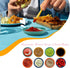 Homienly Plastic Dipping Plates - Set of 8, 4 inch Wheat Straw Mini Appetizer Bowls for BBQ