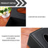 Multifunction PU Leather Tissue Box Cover, Black Rectangular Storage Box for Napkins, Remote Control, Desk Organizer
