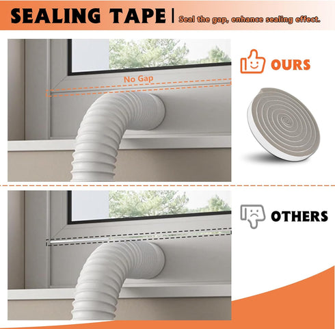 GCGOODS Dryer Vent Window Kit for 4 Inch Dryer Hose, Adjustable Kit with Cover and Universal Sealing Panels