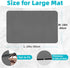 PoYang Coffee Mat: 16" X 24" Coffee Bar Mat with Rubber Backed, Hide Stains Coffee Maker Mat for Countertops, Coffee Station Mat, Coffee Bar Accessories, Absorbent Dish Drying Mat (Grey)