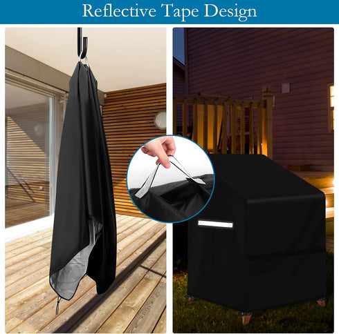 4-6 33"Lx27"Dx48"H Stacking Outdoor Chair Cover Waterproof, Patio Chair Cover Lawn Outside Patio Furniture Covers