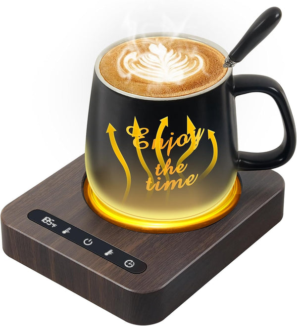 NEWCITY Mug Warmer Set - Coffee Mug Warmer for Desk with Temperature Display,
