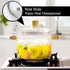 Clear Glass Simmer Pot with Lid, 1.5L 50oz Cooking Potpourri Cookware, Small Soup Pan for Stove Top