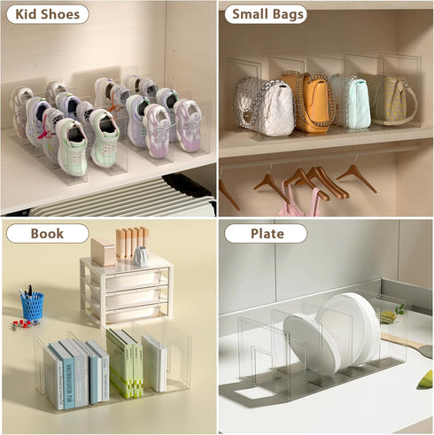 2 Pack Closet/Entryway, Acrylic Kids Shoe Rack - Clear Shoe Organizer for Toddlers & Children, Space-Saving Nursery