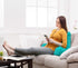 Clara Clark Reading Pillow with Shredded Memory Foam for Sitting Up in Bed and Couch, Back and Arms Adjustable Support