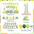 TWO WILD 1st Tractor Birthday Decorations for Boy Green Tractor Banner Backdrop High Chair Banner Cake Toppers Tractor