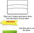 Yellow Arrow Yard Signs, 16 x 5 Inches, Double Sided Outdoor Estate Sale Signs, Plastic, 3 Pack with Stakes