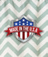 Ellis Curtain Reston Chevron Stripe Lined Scallop Valance, 50" x 17", Spa