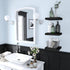 PopiShelves 9 Inch Set 3 Small Floating Shelves for Wall - Square Black Shelves for Bedroom, Living Room, Bathroom