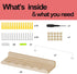 16.5 Inch Set 4, Fixwal Nursery Book Shelves, Floating Bookshelves for Wall of Scalloped Wall Book Shelves with Towel