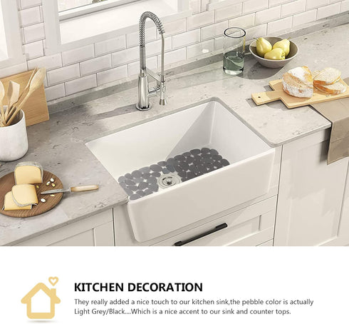 OTHWAY 2Pcs Kitchen Sink Mats, 15.8" x 12", Scratch Free Sink Protector for Stainless Steel/Porcelain Sink, Pebble