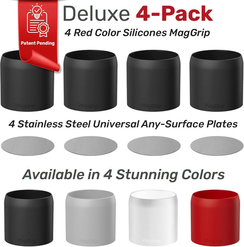 Magnetic Spice Jars Grip - RV Kitchen Organization Must-Haves, Space Saving 4pk in Black