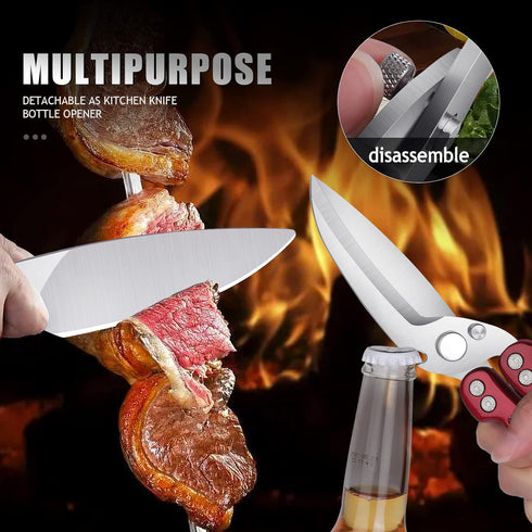 DRAGON RIOT Heavy Duty Poultry Shears - A Must Have Kitchen Shears for Chicken and Meat Cutting - Dishwasher Safe