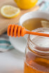 Jarware Orange Honey Dipper Lid for Regular Mouth Mason Jars, 16-Ounce