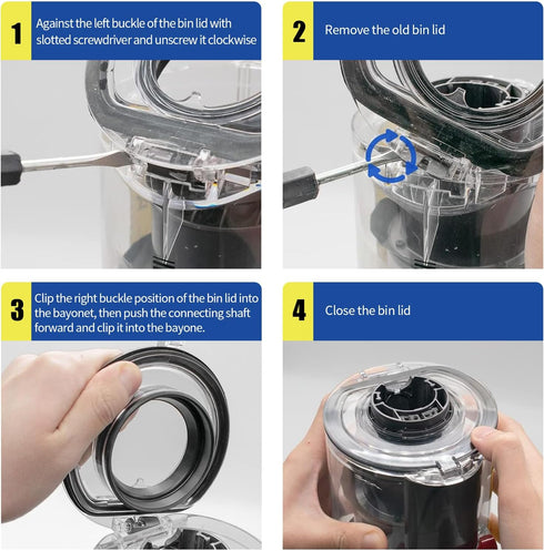 Dust Bin Lid Replacement for Dyson V10 V11 V15, Canister Dirt Cup Lid, Bottom Accessories Cover Parts