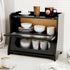 2-Tier Countertop,Bread Bread Box,Extra Large Bamboo Bread Box for Kitchen Storage Container with Magnetic Acrylic Door