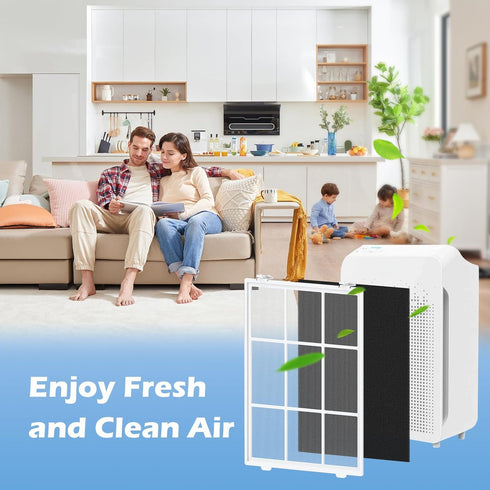 2 Pack C545 Washable Fine Mesh Pre-Filter with 2 Carbon Filters, Compatible with Winix C545 Purifier