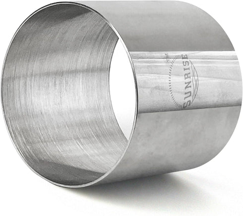 Sunrise Kitchen Supply Plating Forms, Stainless Steel Ring Mold Sets, 3" X 2.75" (2)