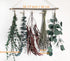 Natural Dried Flower Rack, Dried Flower Wall Hanging for Boho Farmhouse Wall Decor, Eucalyptus Dried Herb Rack