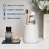 13.5oz 400ml, Bathroom Tumbler Cup Ceramic Reusable Toothbrush Cup Toothbrush Holder Adequate for Your Bathroom (White)
