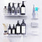 Adhesive Shower Caddy, 5 Pack Acrylic Shower Shelves Bath Organizers, No Drilling Shelves for Bathroom Storage & Decor