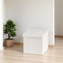 15 Inches Bedroom,15" 15" 15" Small Storage Ottoman - Square Ottoman with Sherpa Top,Storage Bench for L x W x H-White