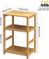 VASMIA 3-Tier End Table, Side Table with Storage Shelf, Bamboo Nightstand Bedside Table for Small Spaces, Bedroom