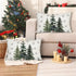 RABUSOFA Christmas Pillows Covers 12x20, Winter Tree Snowflake Decorations, Farmhouse Holiday Lumbar Cushion Covers