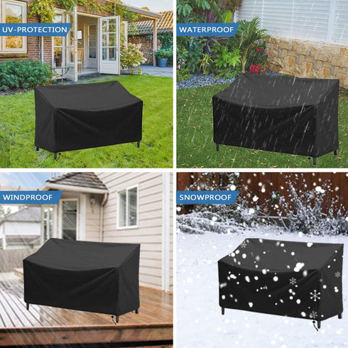 2-Seater Cover,52"L 26"W 35"H Patio Bench Cover,Outdoor Waterproof Outdoor Loveseat/Glider/Sofa/Furniture x x